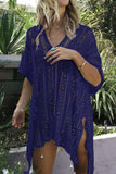 Cutout V-Neck Cover-Up with Tassel - Trendsi - Flyclothing LLC