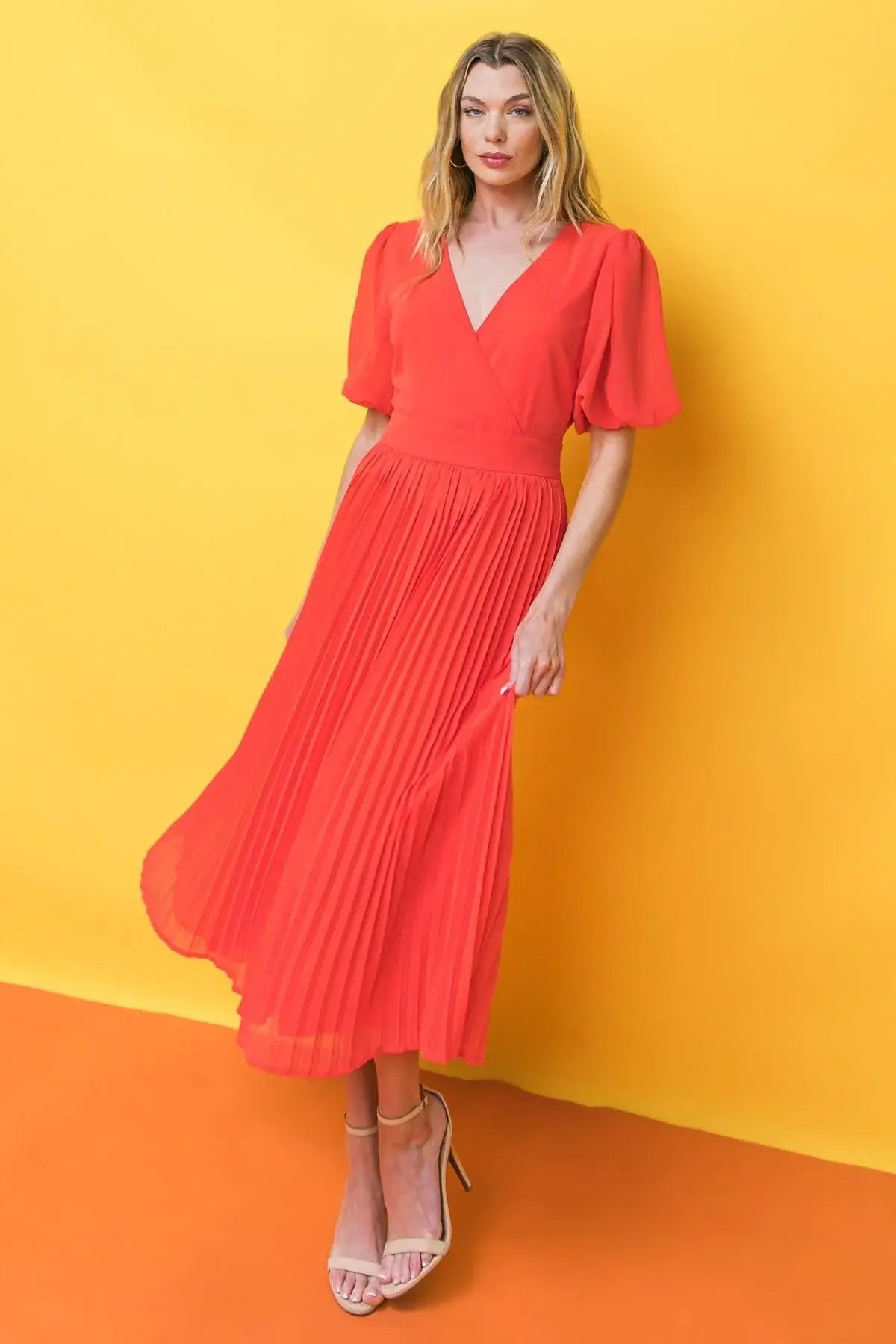 WORD TO THE WISE WOVEN MIDI DRESS - Flying Tomato - Flyclothing LLC