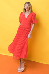 WORD TO THE WISE WOVEN MIDI DRESS - Flying Tomato - Flyclothing LLC