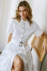 LUCKY ME WOVEN MIDI DRESS - Flying Tomato - Flyclothing LLC