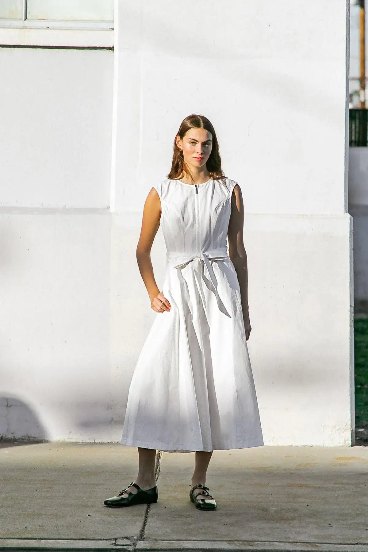 DELICATE DREAMS WOVEN MIDI DRESS - Flying Tomato - Flyclothing LLC