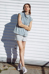 LATE SUMMER NIGHTS DENIM VEST - Flying Tomato - Flyclothing LLC