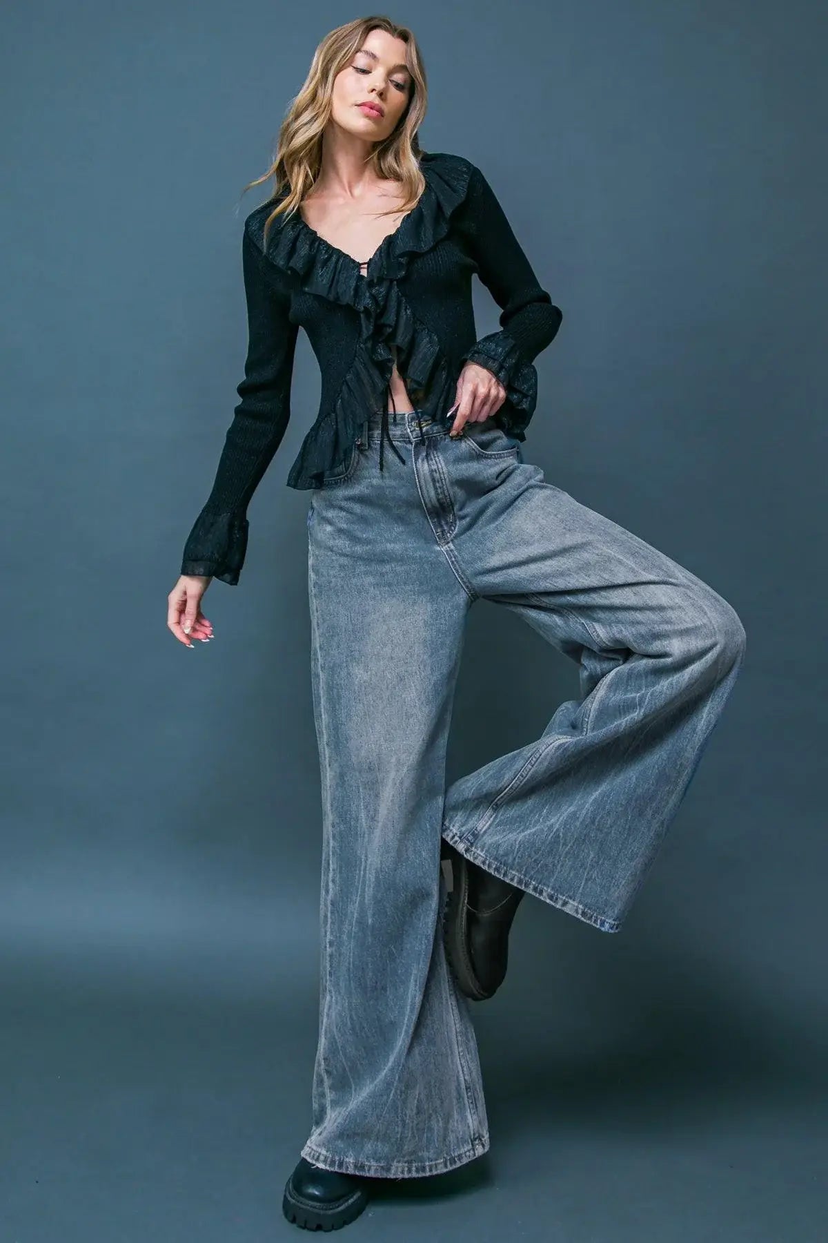 DARING TREND WASHED DENIM PANTS - Flying Tomato - Flyclothing LLC