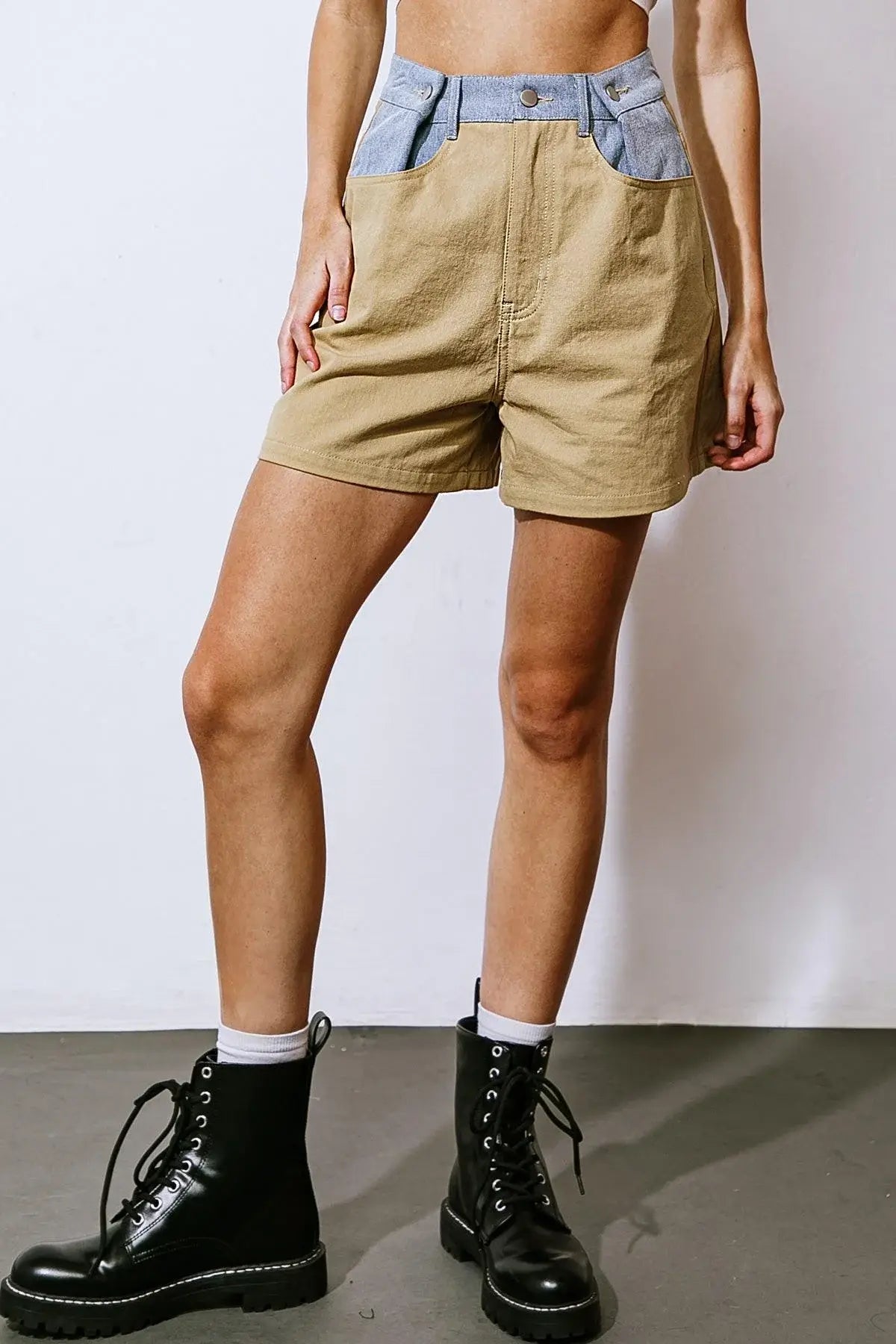 MAJOR MOOD DENIM TWILL SHORTS - Flying Tomato - Flyclothing LLC