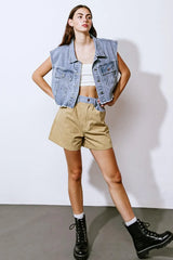 MAJOR MOOD DENIM TWILL SHORTS - Flying Tomato - Flyclothing LLC