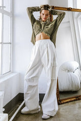FOREVER BY YOUR SIDE WOVEN CARGO PANTS - Flying Tomato - Flyclothing LLC
