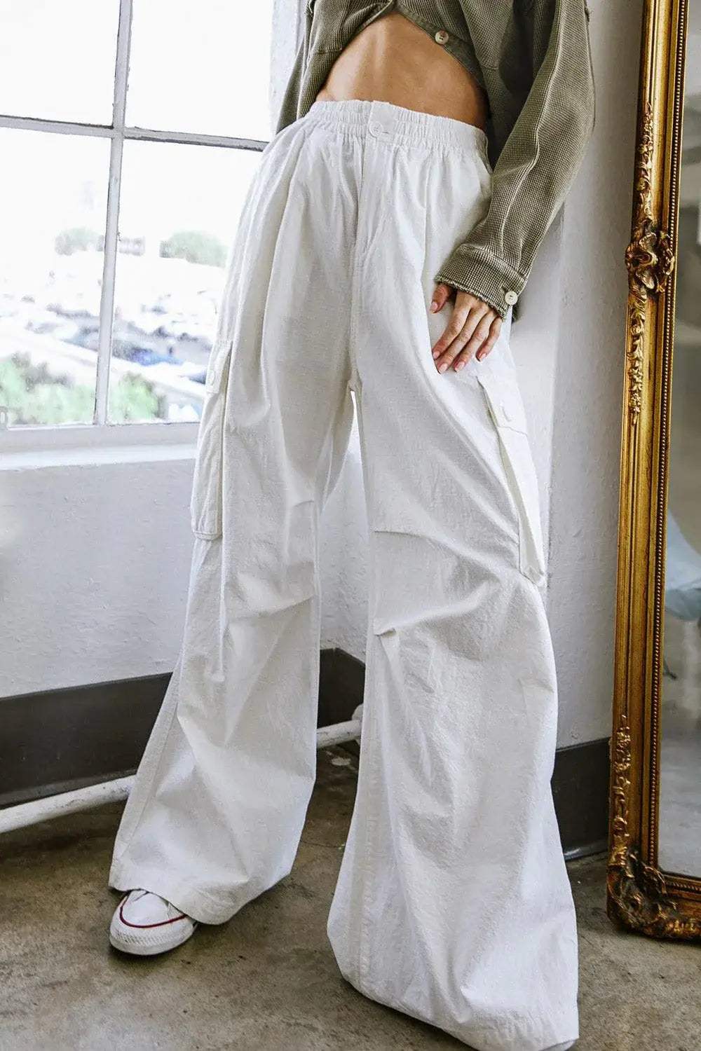 FOREVER BY YOUR SIDE WOVEN CARGO PANTS - Flying Tomato - Flyclothing LLC
