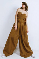 THINK ABOUT ME WOVEN JUMPSUIT - Flying Tomato - Flyclothing LLC