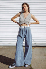 FOREVER WONDERING DENIM PANTS - Flying Tomato - Flyclothing LLC