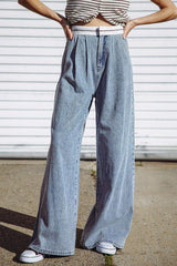 FOREVER WONDERING DENIM PANTS - Flying Tomato - Flyclothing LLC