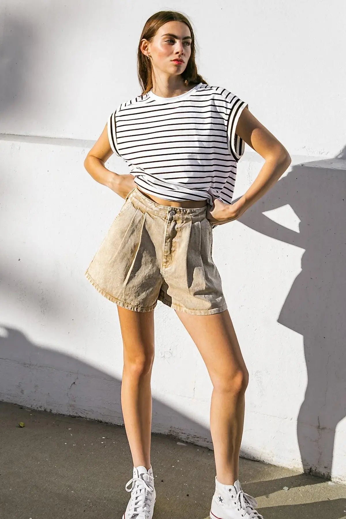 BETTER DAYS AHEAD TWILL SHORTS - Flying Tomato - Flyclothing LLC