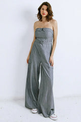 WISHFUL THINKING WOVEN JUMPSUIT - Flying Tomato - Flyclothing LLC