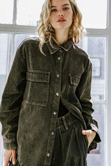 STUCK IN YOUR WAYS DENIM TOP - Flying Tomato - Flyclothing LLC