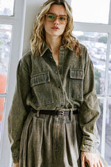 STUCK IN YOUR WAYS DENIM TOP - Flying Tomato - Flyclothing LLC