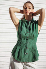 CLEAN SLATE DENIM TOP - Flying Tomato - Flyclothing LLC