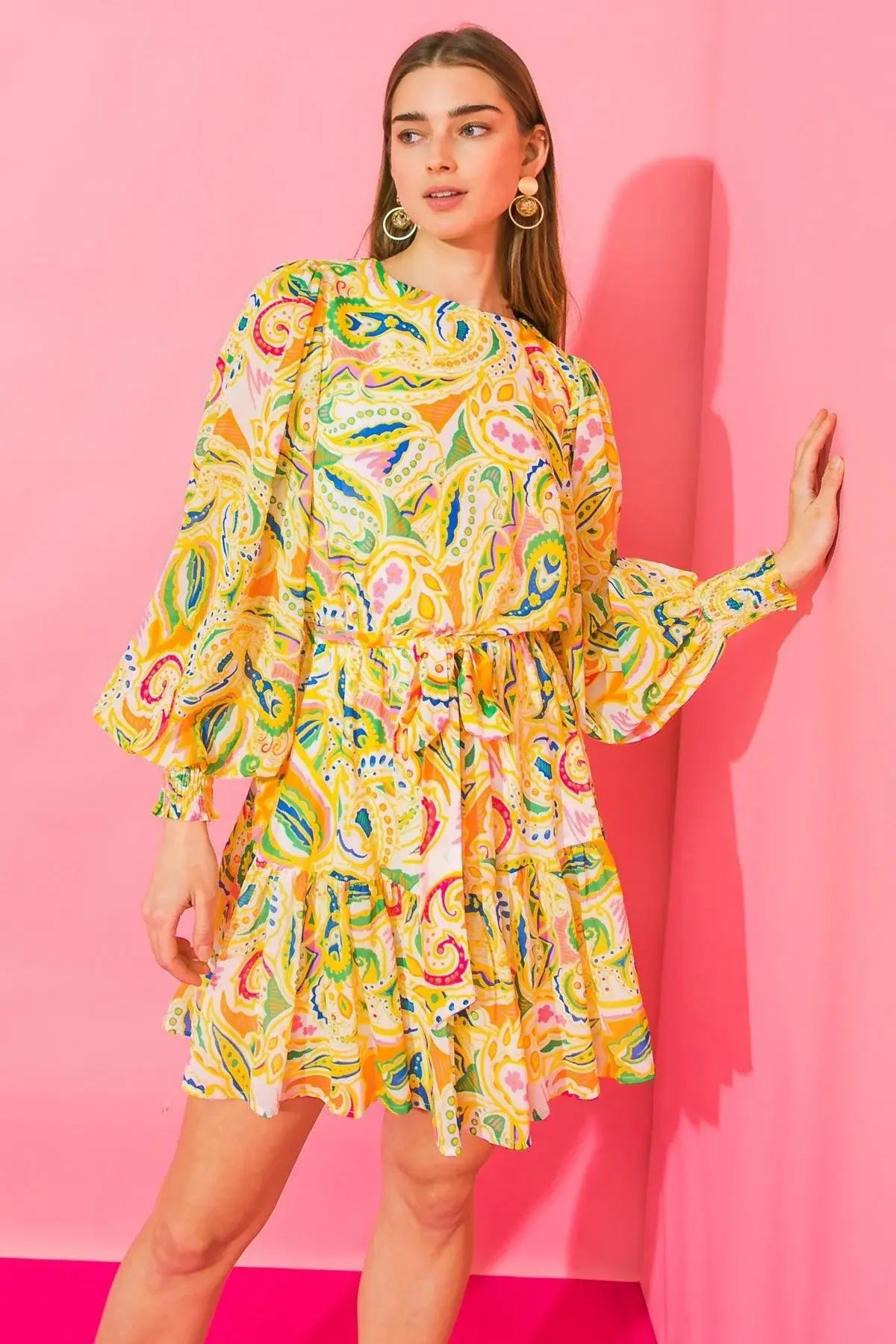 WISH FOR MORE WOVEN MINI DRESS - Flying Tomato - Flyclothing LLC