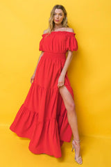 OUT IN THE COUNTRY WOVEN MAXI DRESS - Flying Tomato - Flyclothing LLC