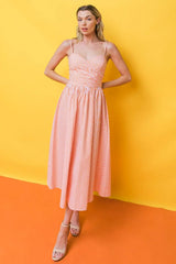 WEEKEND FESTIVALS WOVEN MIDI DRESS - Flying Tomato - Flyclothing LLC