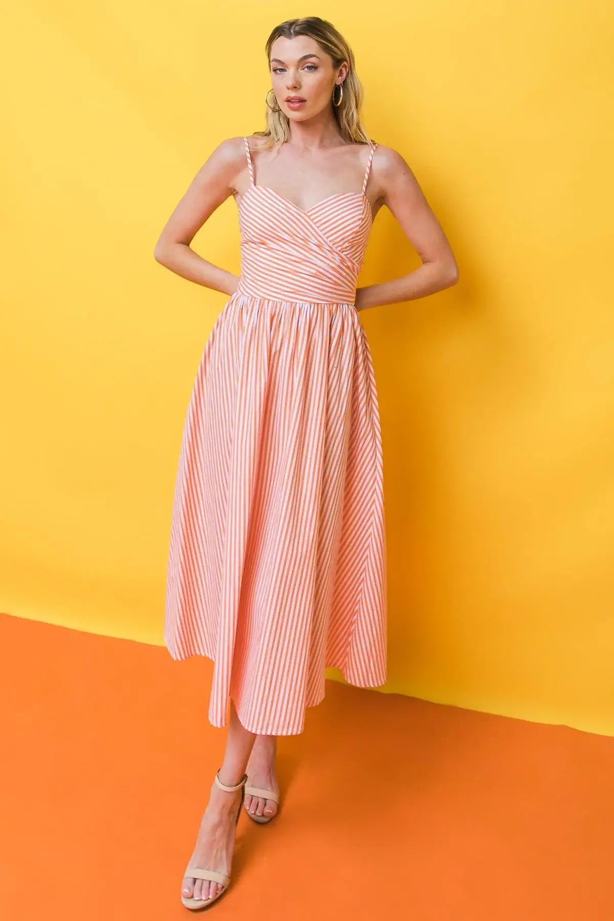 WEEKEND FESTIVALS WOVEN MIDI DRESS - Flying Tomato - Flyclothing LLC