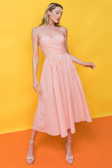 WEEKEND FESTIVALS WOVEN MIDI DRESS - Flying Tomato - Flyclothing LLC
