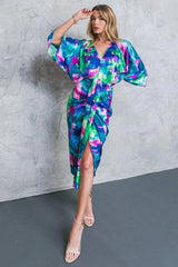 ON THE HORIZON WOVEN SATIN MIDI DRESS - Flying Tomato - Flyclothing LLC