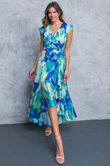 LA BEBE WOVEN SATIN MAXI DRESS - Flying Tomato - Flyclothing LLC
