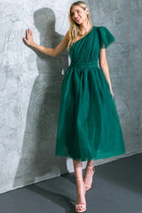 LIVELY CHARM TULLE MIDI DRESS - Flying Tomato - Flyclothing LLC