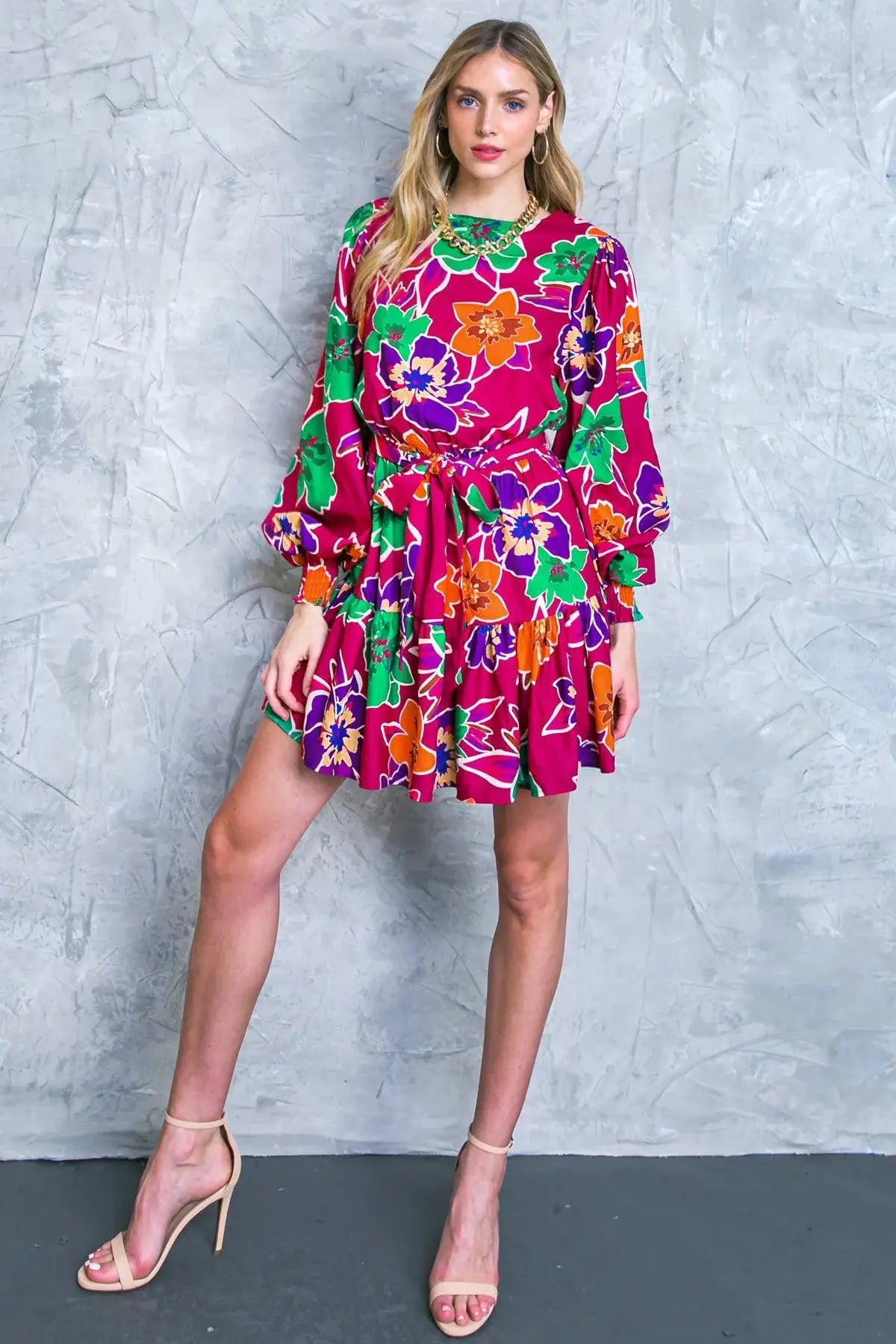 ELEVATED ATTITUDE WOVEN MINI DRESS - Flying Tomato - Flyclothing LLC