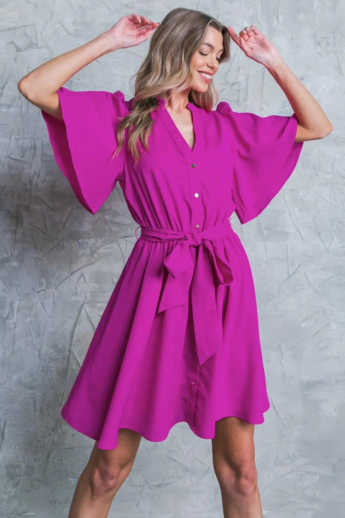 SPEAK NOW WOVEN MINI DRESS - Flying Tomato - Flyclothing LLC