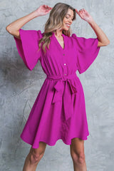 SPEAK NOW WOVEN MINI DRESS - Flying Tomato - Flyclothing LLC