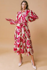 HEART OF WOVEN MIDI DRESS - Flying Tomato - Flyclothing LLC