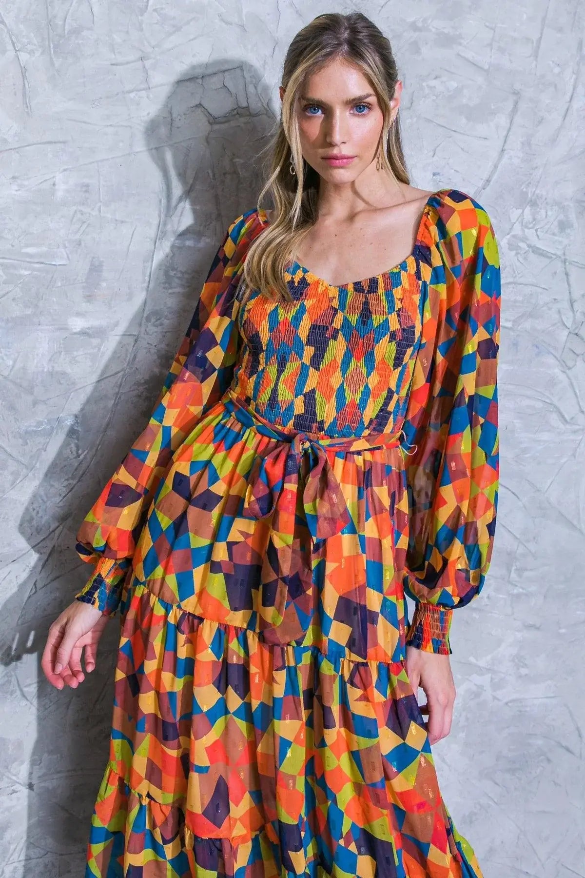 NOTHING WAS THE SAME WOVEN MIDI DRESS - Flying Tomato - Flyclothing LLC