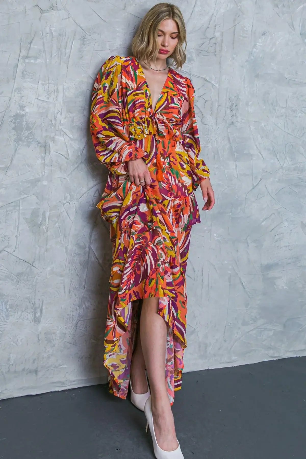 WONDERFUL SOUL WOVEN MAXI DRESS - Flying Tomato - Flyclothing LLC