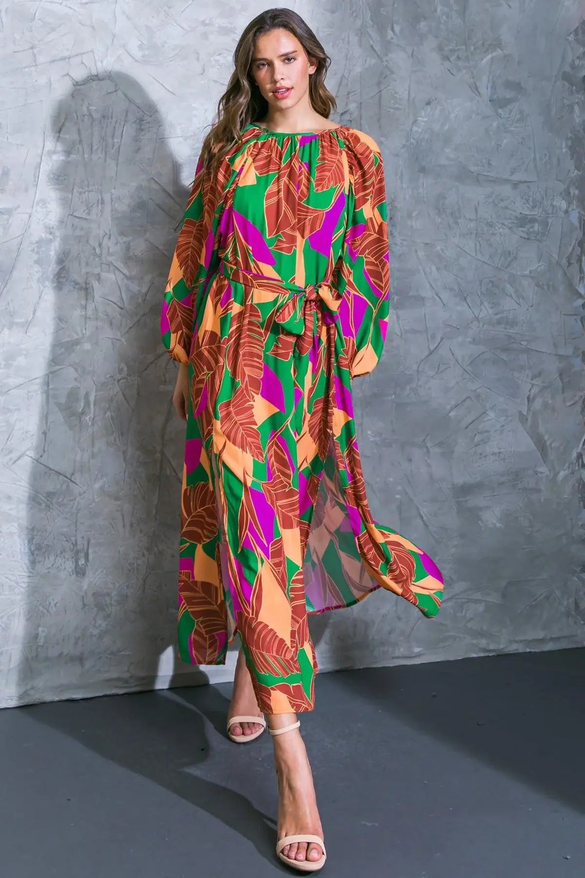 CUE THE CHIC WOVEN MIDI DRESS - Flying Tomato - Flyclothing LLC