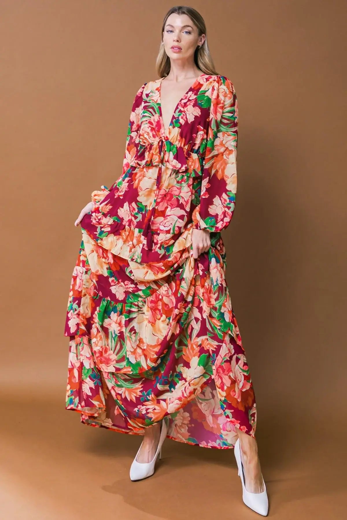 LEAVE YOU SPEECHLESS WOVEN MAXI DRESS - Flying Tomato - Flyclothing LLC