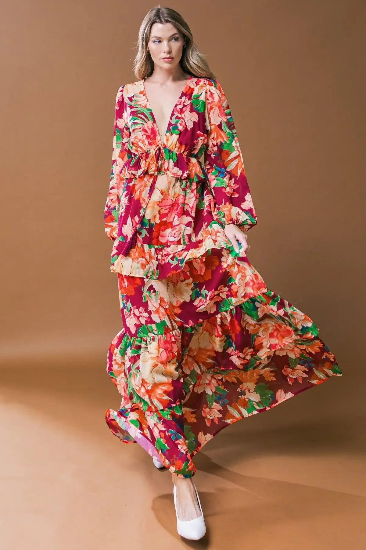 LEAVE YOU SPEECHLESS WOVEN MAXI DRESS - Flying Tomato - Flyclothing LLC