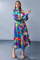 FOCUSED ON PRIORITIES WOVEN MIDI DRESS - Flying Tomato - Flyclothing LLC