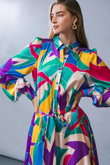 FOCUSED ON PRIORITIES WOVEN MIDI DRESS - Flying Tomato - Flyclothing LLC