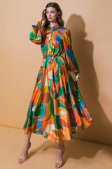 FOCUSED ON PRIORITIES WOVEN MIDI DRESS - Flying Tomato - Flyclothing LLC