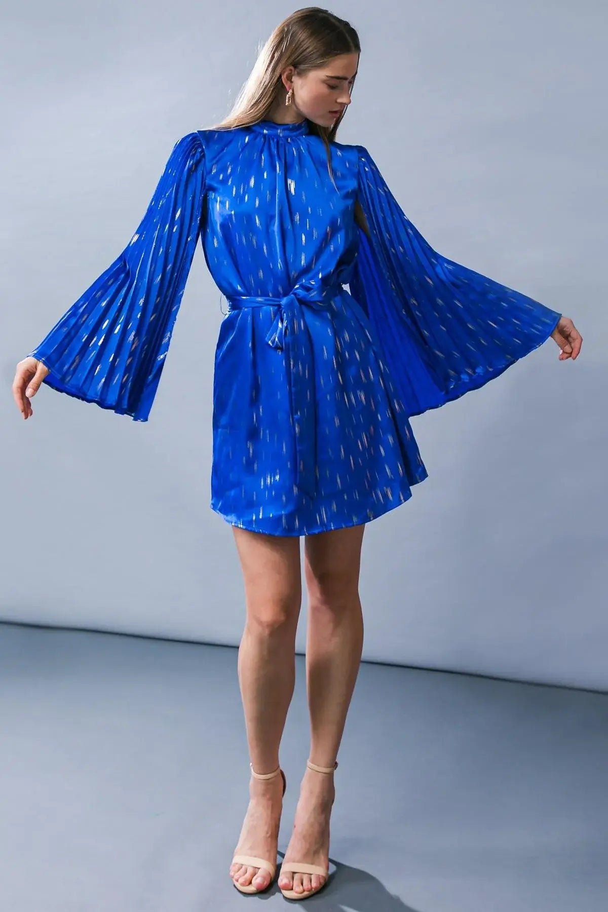 MESMERIZING ELEGANCE WOVEN MINI DRESS - Flying Tomato - Flyclothing LLC