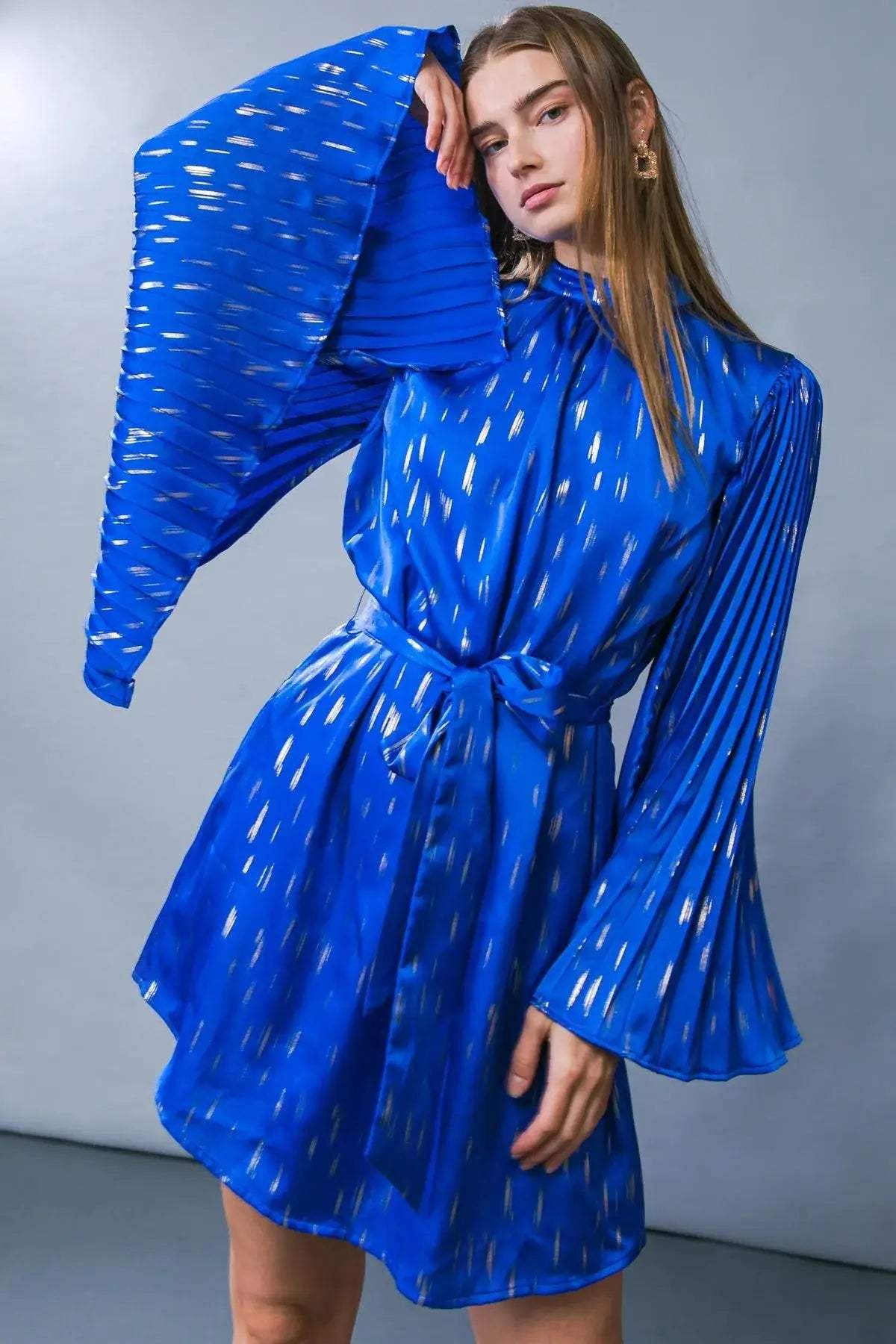 MESMERIZING ELEGANCE WOVEN MINI DRESS - Flying Tomato - Flyclothing LLC