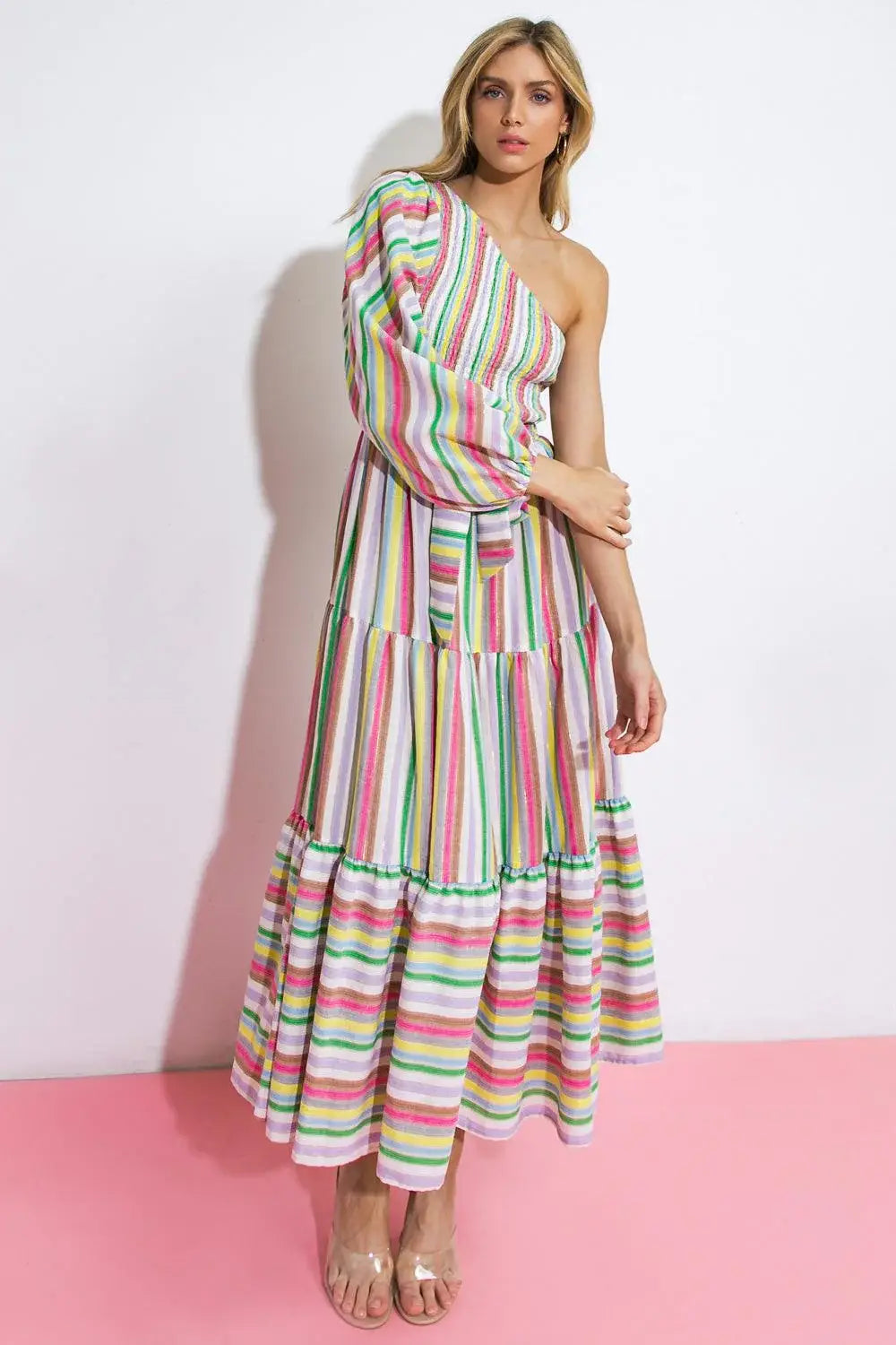 NO MATTER WHERE I GO WOVEN MIDI DRESS - Flying Tomato - Flyclothing LLC