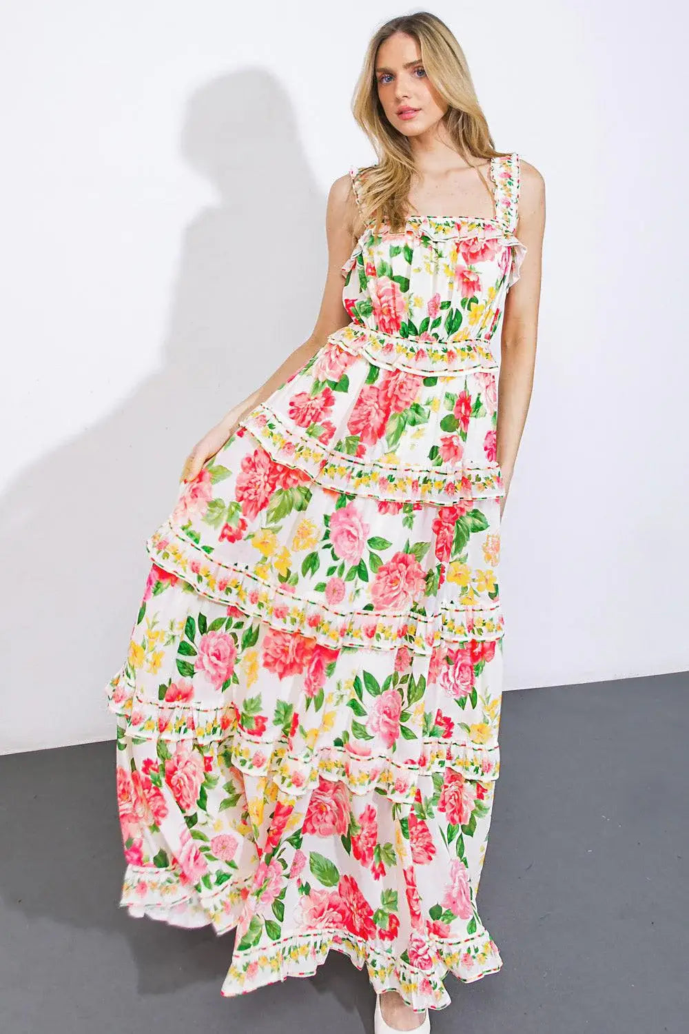 PULLING HEARTSTRINGS WOVEN MAXI DRESS - Flying Tomato - Flyclothing LLC