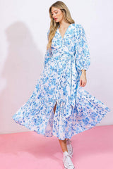 SPECTACULAR MAGIC WOVEN EYELET MIDI DRESS - Flying Tomato - Flyclothing LLC