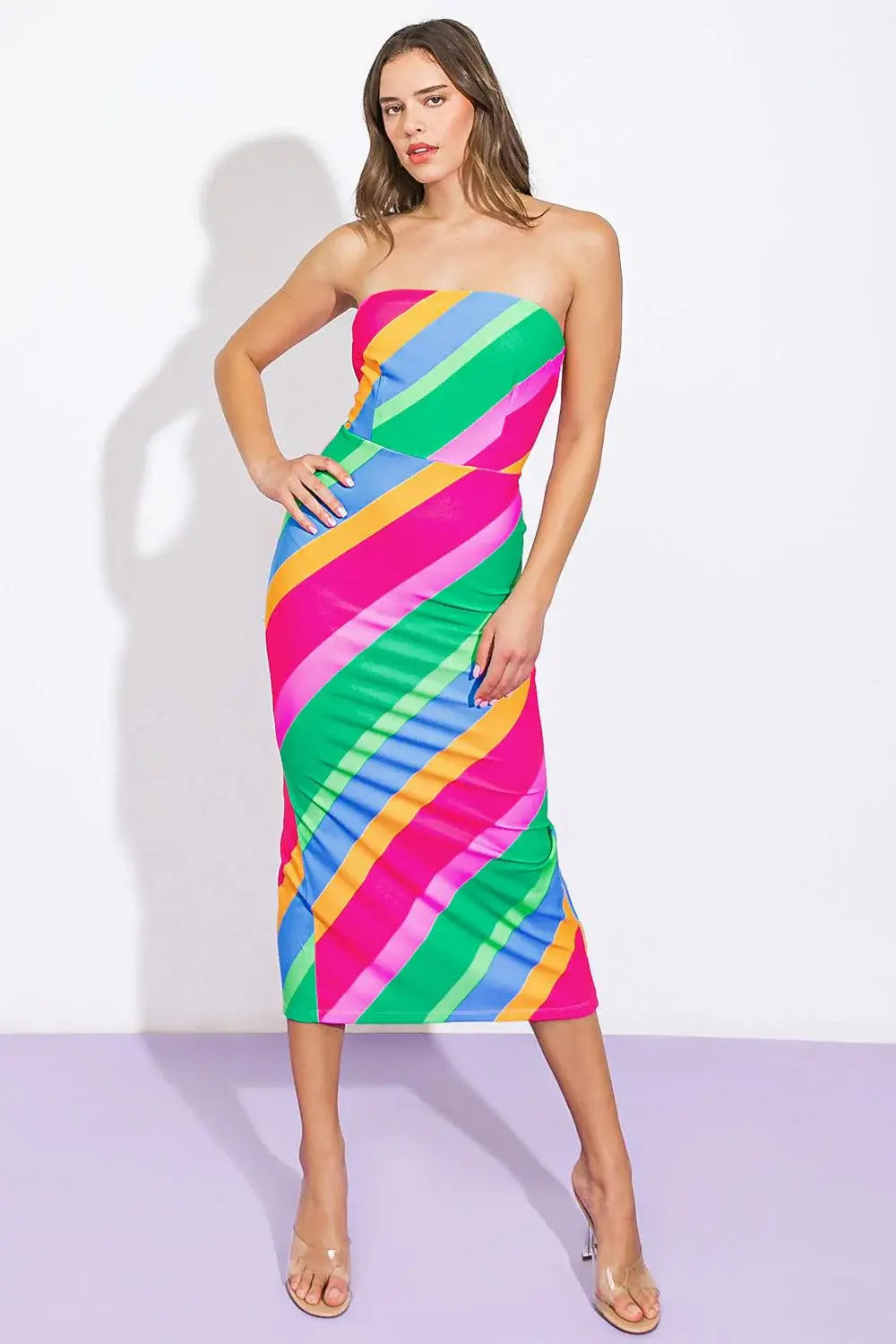 ALL OR NOTHING PONTI MIDI DRESS - Flying Tomato - Flyclothing LLC