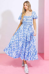 GOTTA GET GOING WOVEN MIDI DRESS - Flying Tomato - Flyclothing LLC