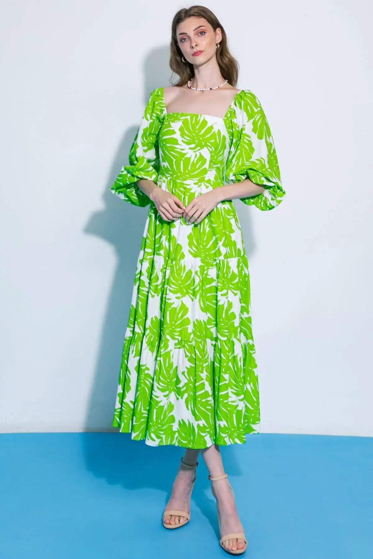 ALL THE DRAMA WOVEN MIDI DRESS - Flying Tomato - Flyclothing LLC