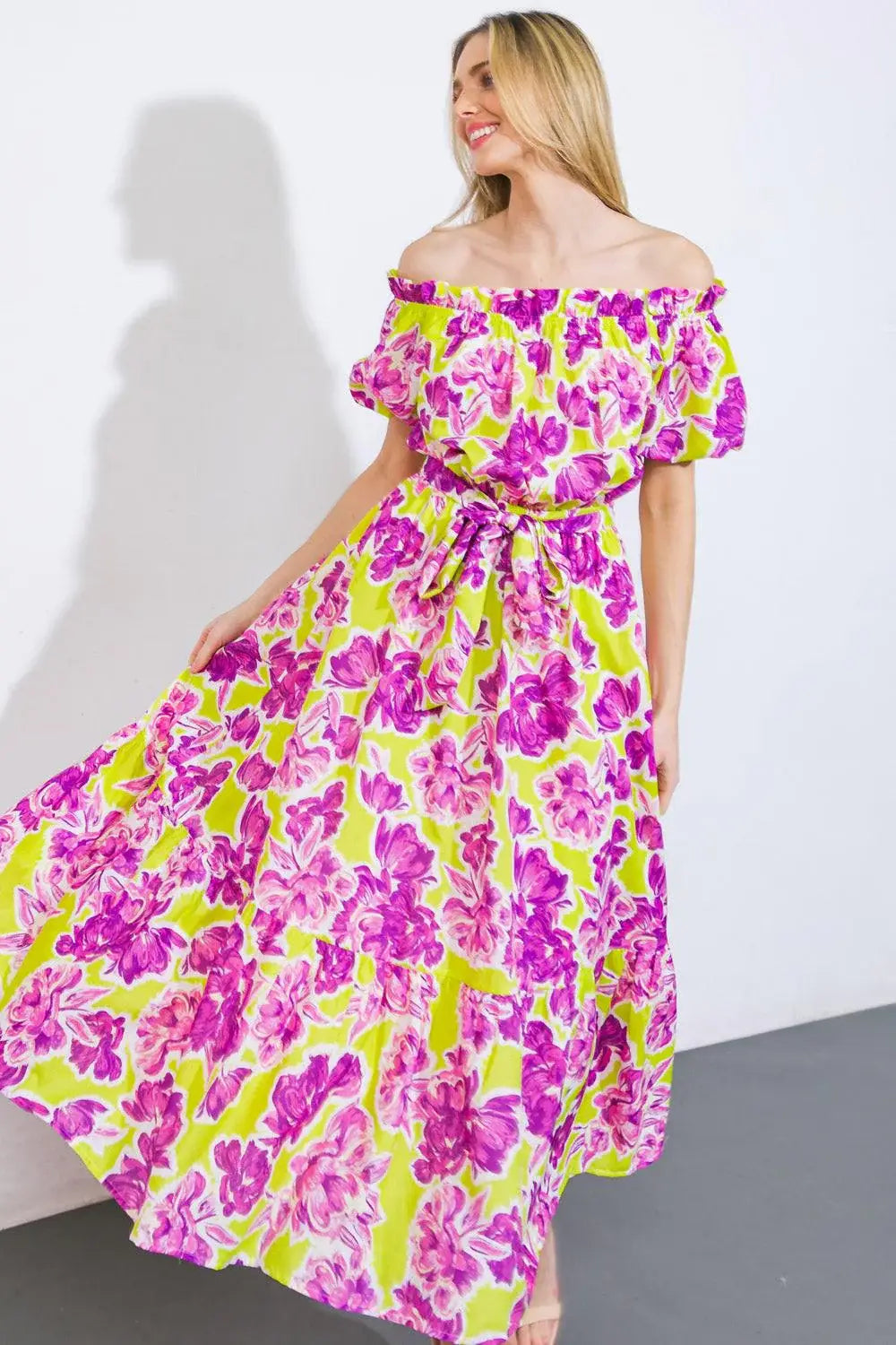 I'M IN CHARGE WOVEN MIDI DRESS - Flying Tomato - Flyclothing LLC