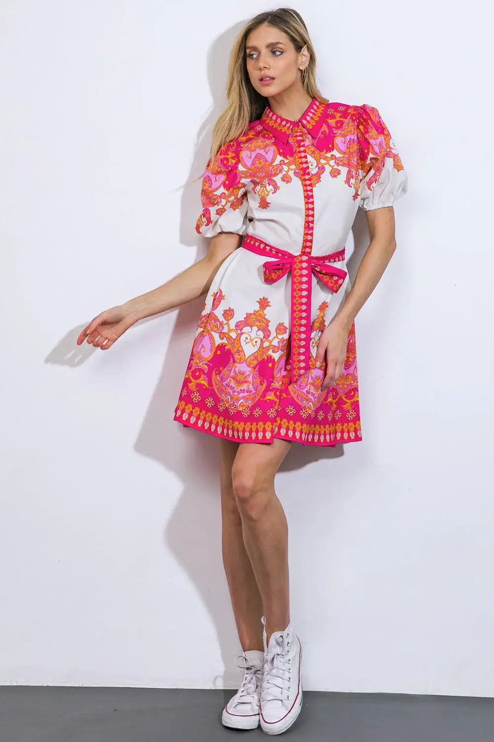 ATTENTION SEEKER WOVEN MINI DRESS - Flying Tomato - Flyclothing LLC