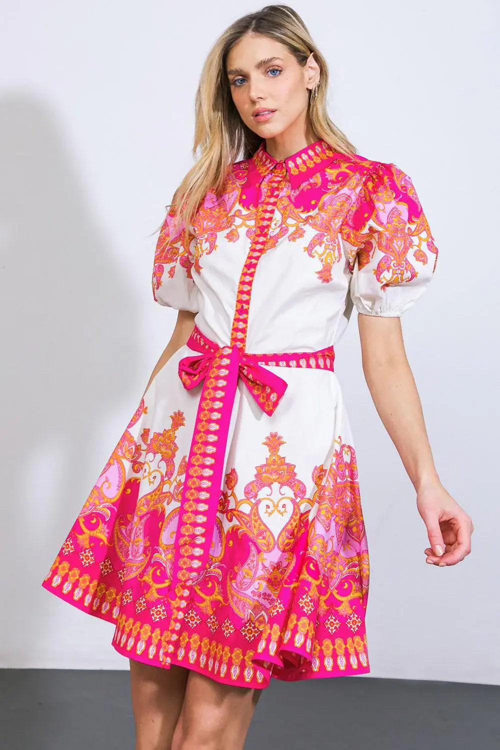 ATTENTION SEEKER WOVEN MINI DRESS - Flying Tomato - Flyclothing LLC